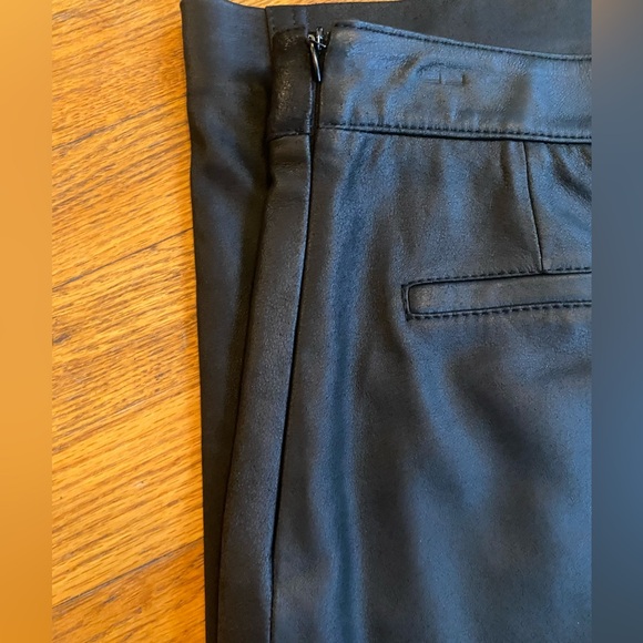 Kobi Halperin Black Leather Straight Leg Crop Pants NWT - Picture 5 of 10